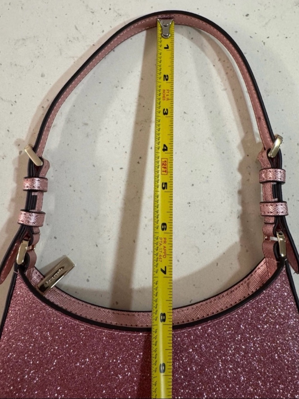 kate spade Pink Glitter Shoulder Bag with Top Handle - Picture 10 of 12